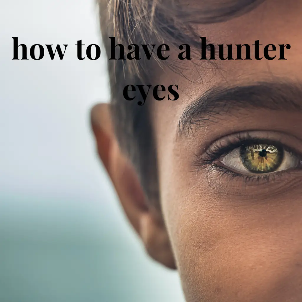 a hunter eyes shape of little boy posing for a picture